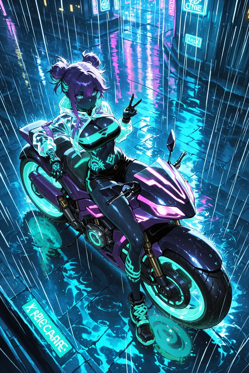 aksole83's tweet photo. Cyber-net runner by night: pool glow, bar chug, street burn.

Which vibe hits hardest? 🌧️🍺🏍️

(NSFW thread)

#CyberpunkOC #NSFW #R18 #NeonAesthetic #AIArt #PurpleHairGirl https://t.co/UimZLhCY4x