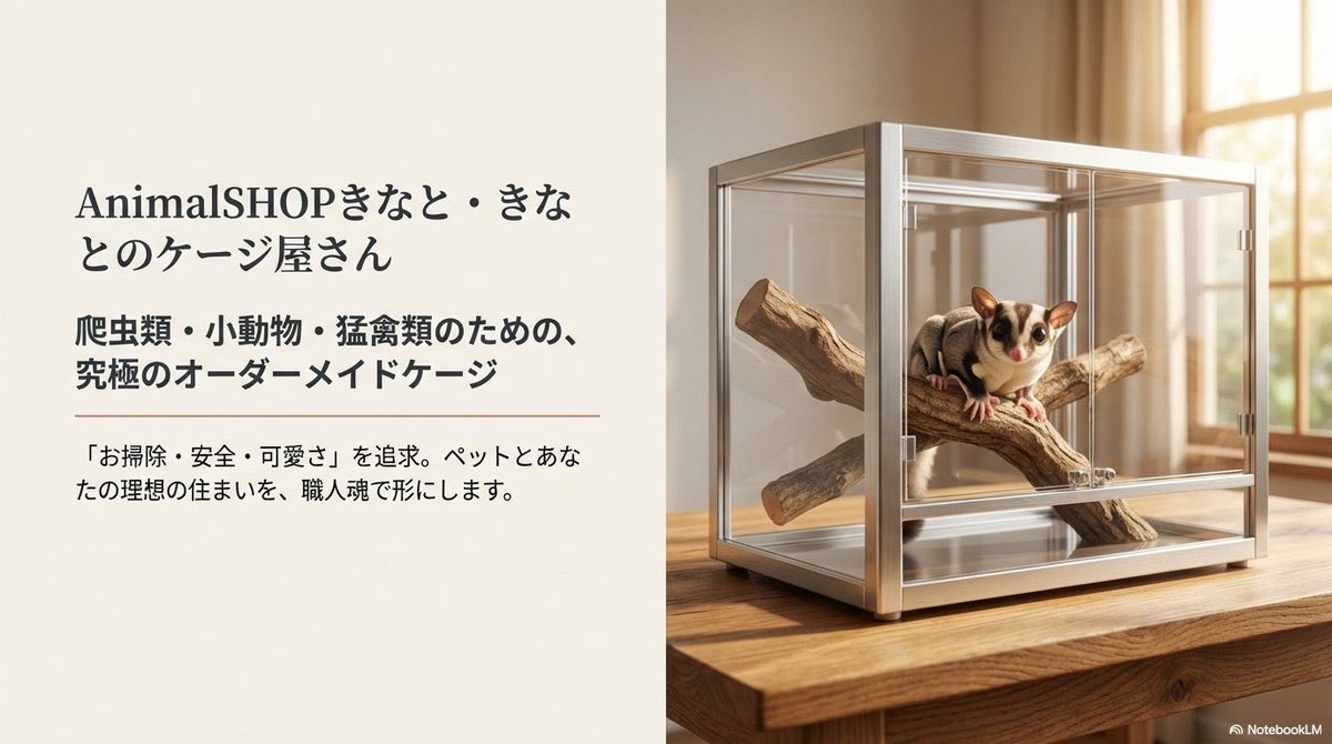 きなとのケージ屋さんを要約😀 ちょーーと違うところもあるけれど