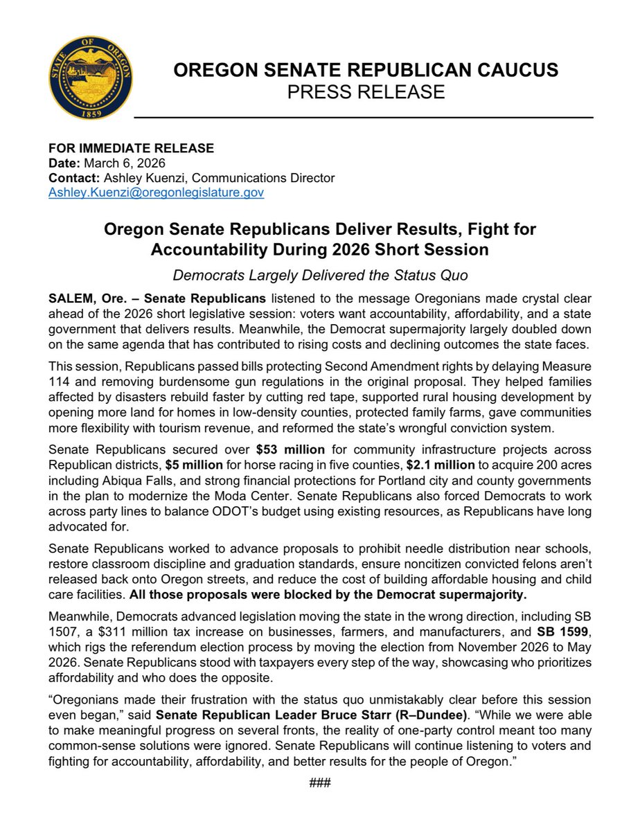 Oregon Senate Republicans tweet media