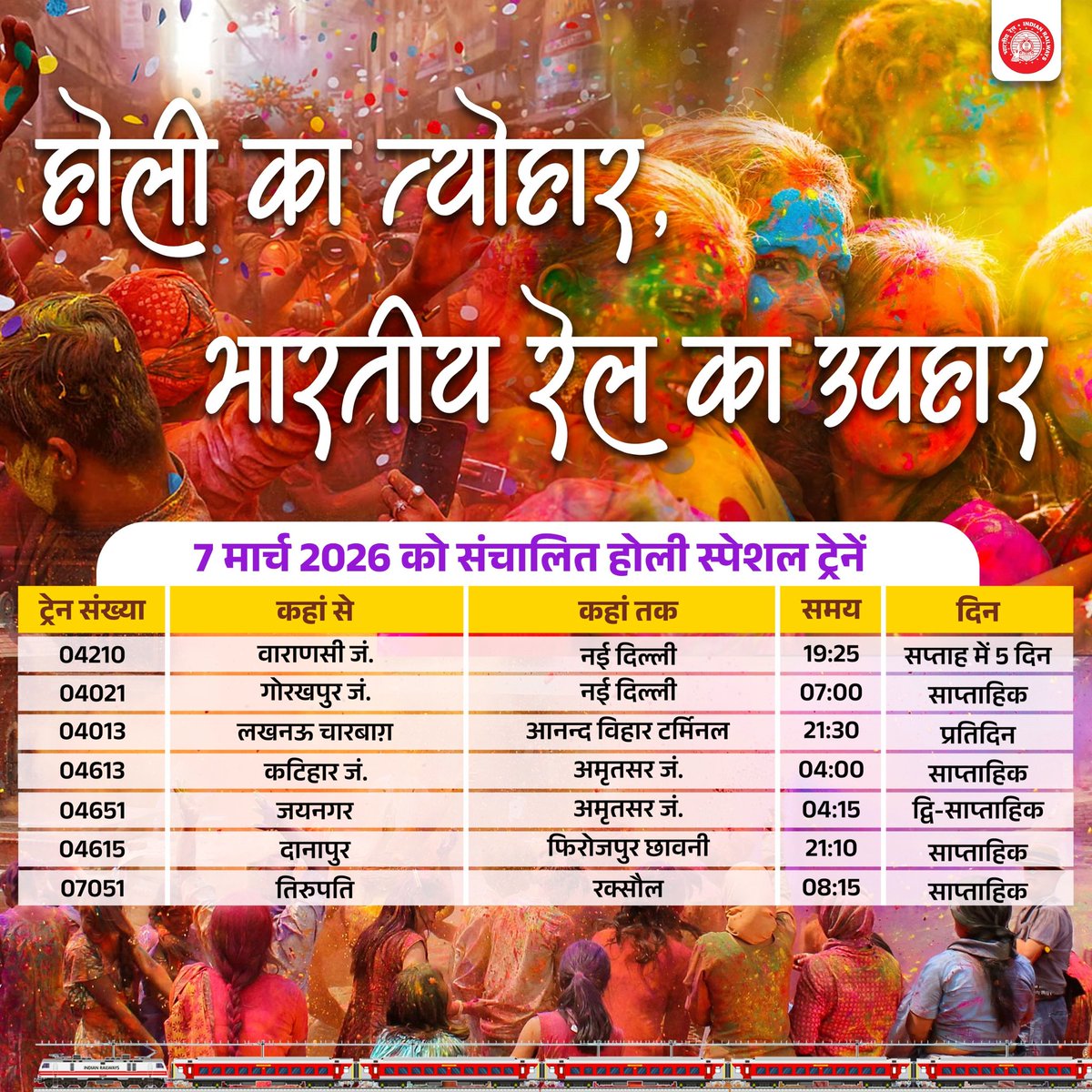 Ministry of Railways tweet media