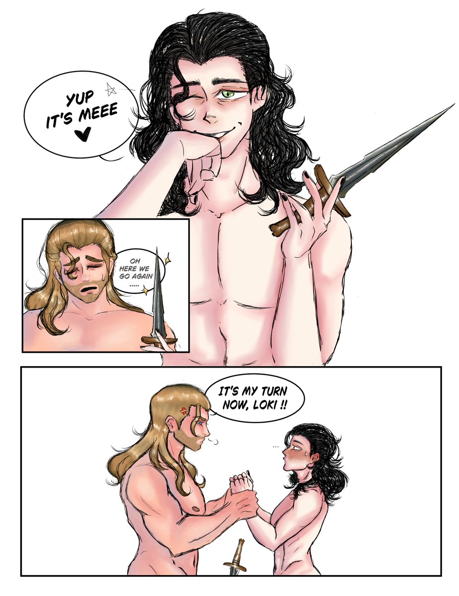 Otra bes estos dos,quería hacer un mini cómic pero me dio weba 🫣 además de que ni dios lo vería pq me falta mucho a la anatomía 
Anw ojalá la calidad de esto no se vea oj3te😩