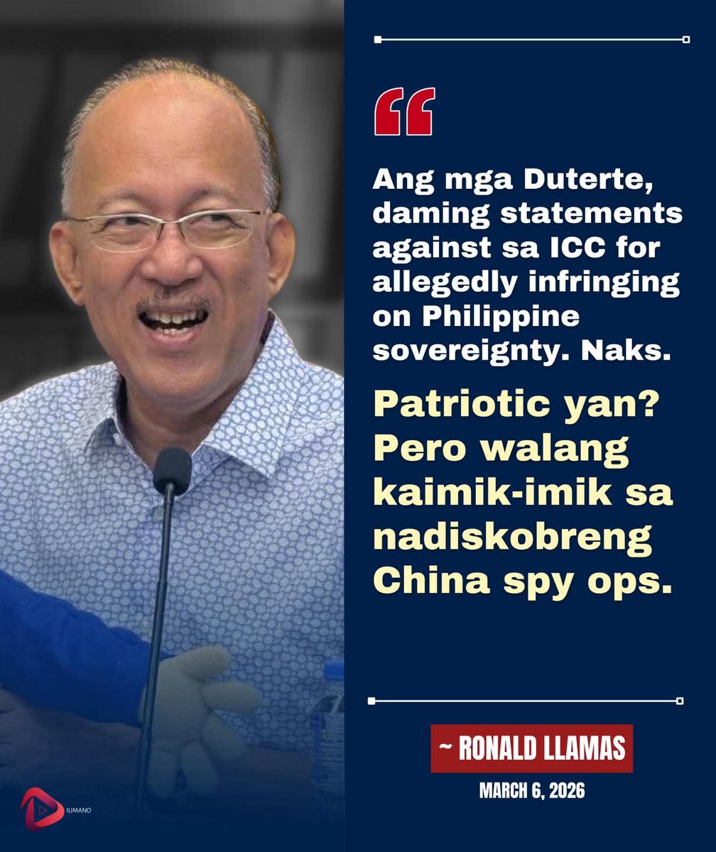 Oo nga naman. Bakit ang DDS ang ingay ag dating sa US at ICC. Pero pag dating sa kawalang hiyaan ng China tahimik. Mga komunista talaga.