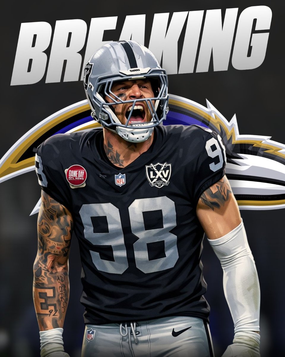 𝗕𝗥𝗘𝗔𝗞𝗜𝗡𝗚: #Raiders are trading 5x Pro Bowl DE Maxx Crosby to the # Ravens