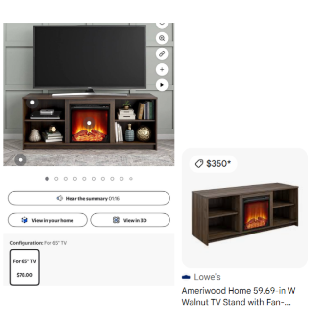 PriceErrors_'s tweet image. 🔥 $78 at Walmart #ad 
Seeing similar styles $300+ at Home Depot

Mainstays Fireplace TV Stand (Walnut)
Fits TVs up to 65”

That’s a crazy difference for a fireplace stand.

🔗 bit.ly/4stZ7jO

#fireplace #deals #clearance