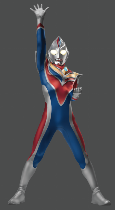 ウルトラマンダイナ(ダイナミックタイプ) 元デザインは丸山浩先生です。