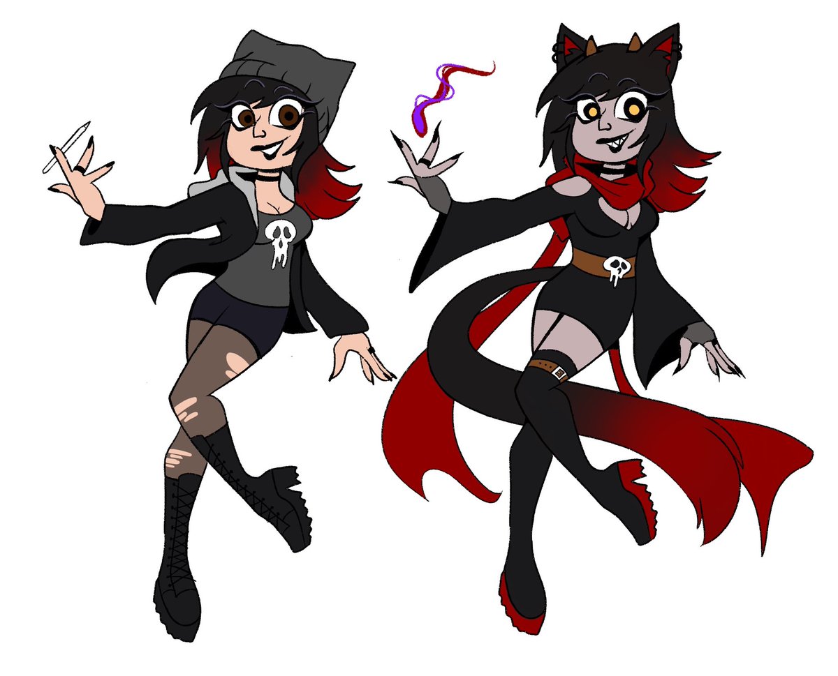 Wanted to try out a hazbin hotel and style and draw my persona… hellsona?

#HazbinHotel #HazbinHotelOC #HelluvaBoss #oc