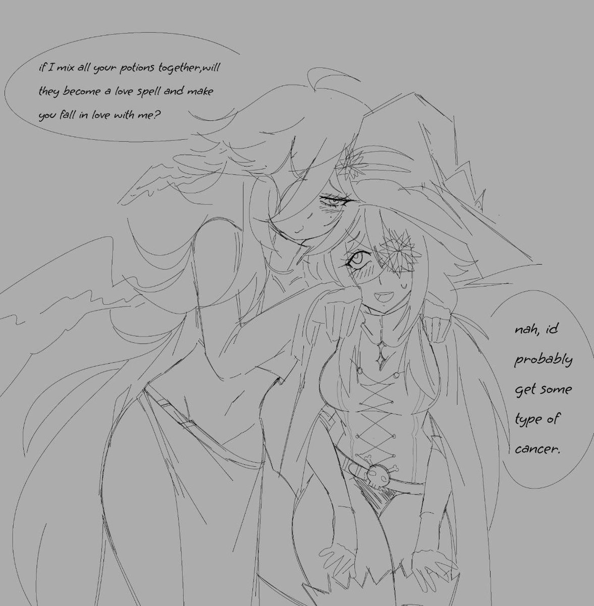 My ocs interacting with each other hehe