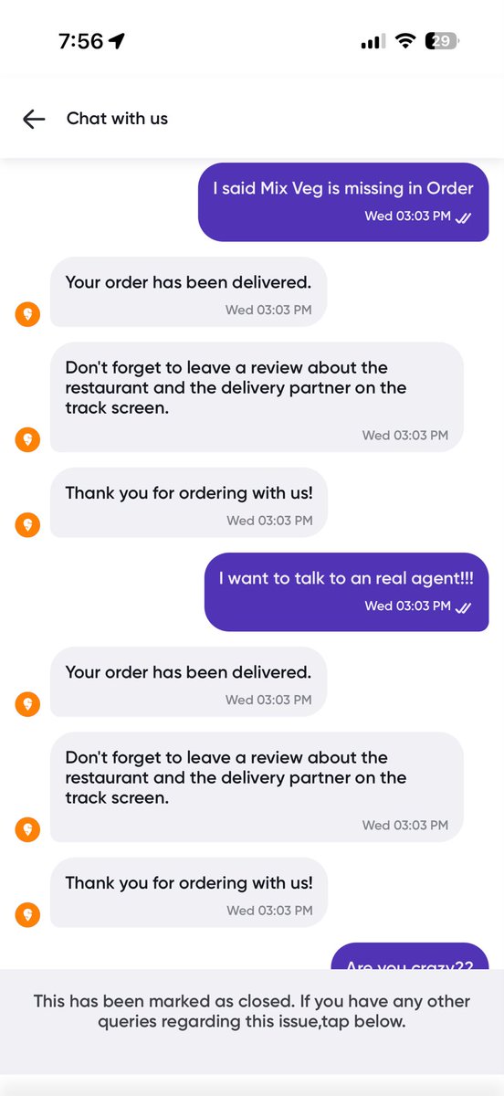 arrieg012's tweet photo. Is it just me or does @Swiggy support feel like it's just bots copy-pasting the same apology in every chat and email? 🤖🙂
At this point I’m not even sure if a human works there anymore.
I’m not sure if I’m waiting for a resolution or just collecting automated sympathy message https://t.co/m22uqYrZ70