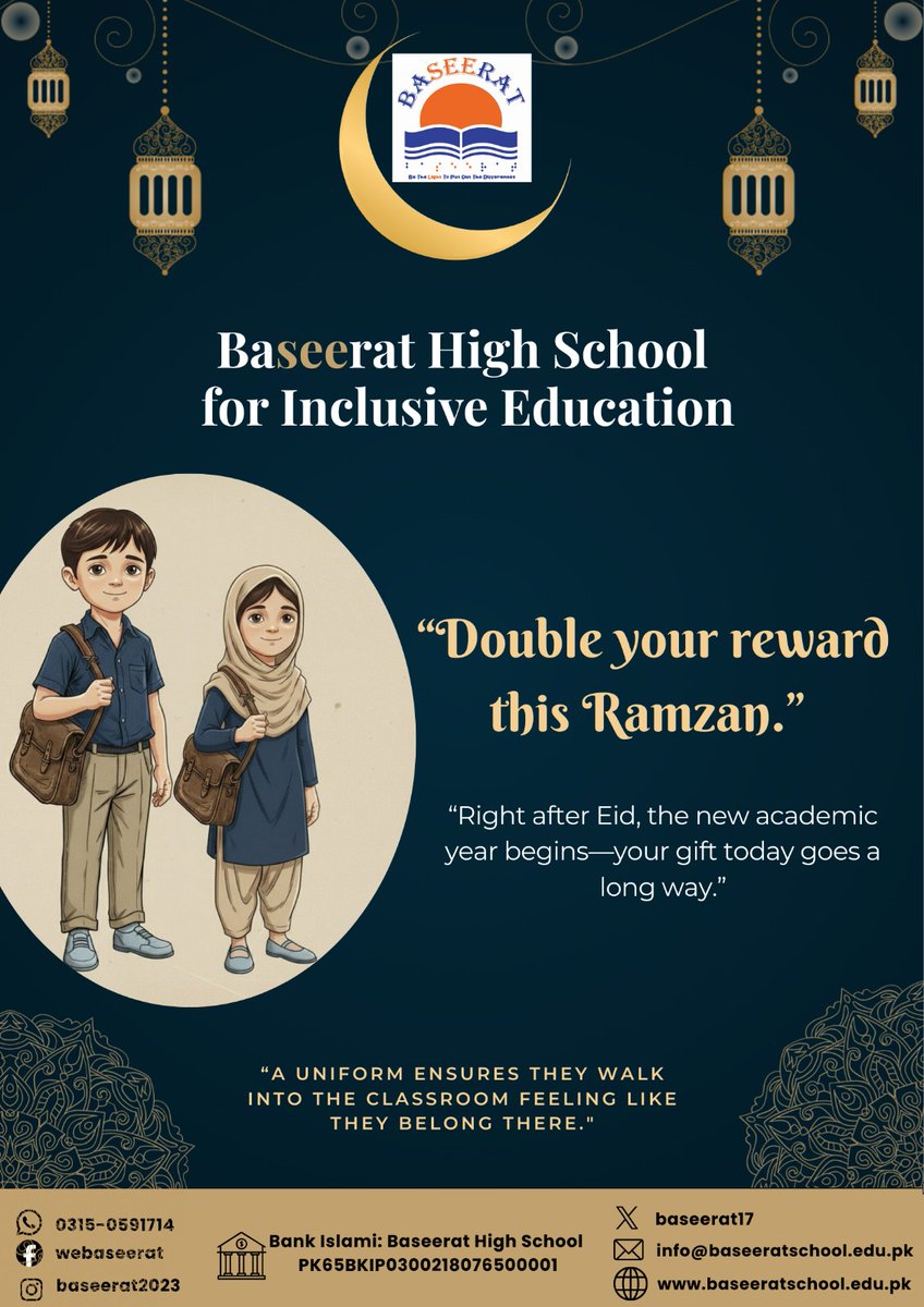 Baseerat17's tweet photo. #Charity #Education #Inclusion #Baseerat https://t.co/BBHQob255j