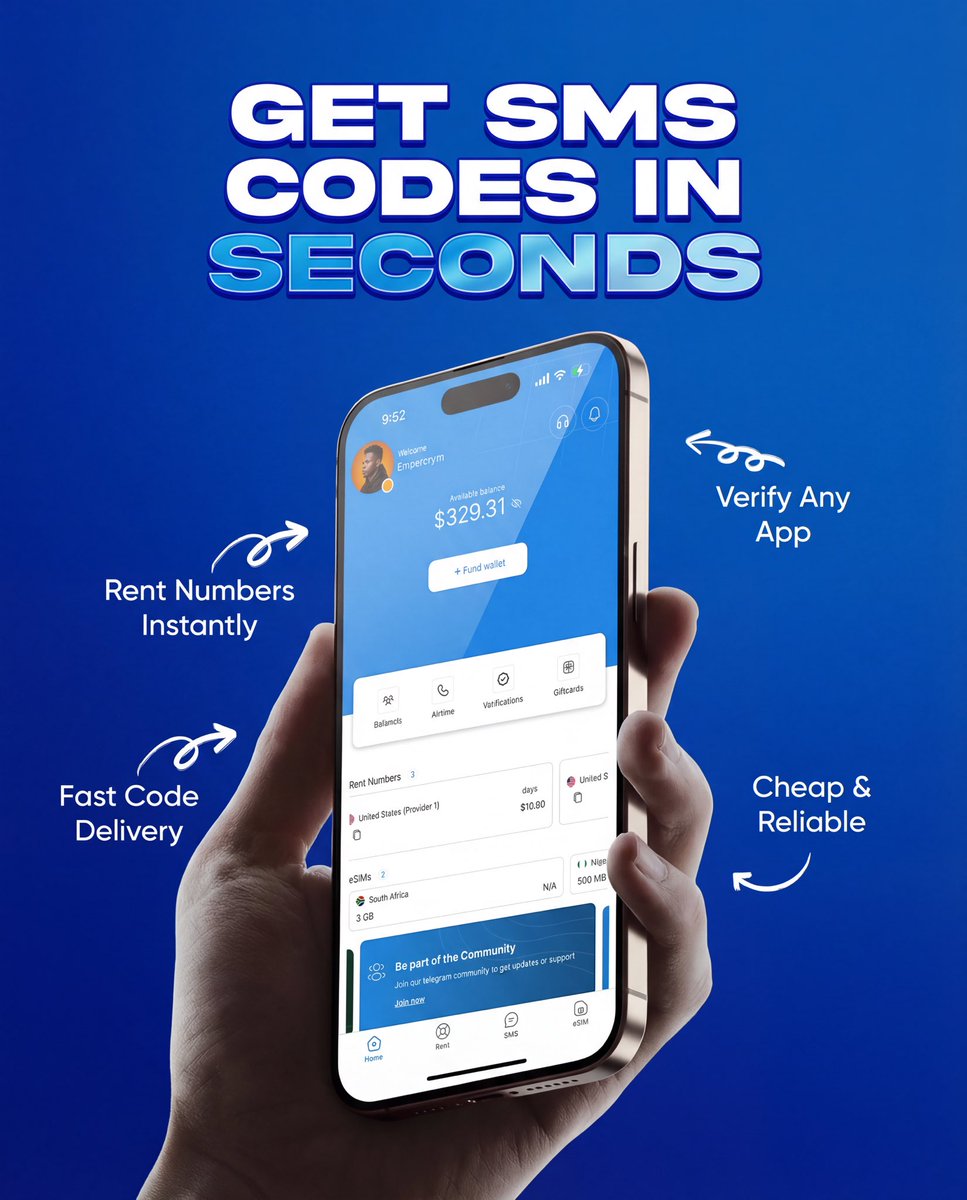 panelsuiteio's tweet photo. Get SMS verification numbers instantly.
Use them for your favorite apps, plus access eSIMs, gift cards, international airtime and more.

Download PanelSuite today.
🌎  Website | https://t.co/hKGpb18PZr
✅  Download |  https://t.co/62MWUc6i0g https://t.co/XDjG7Wb48t