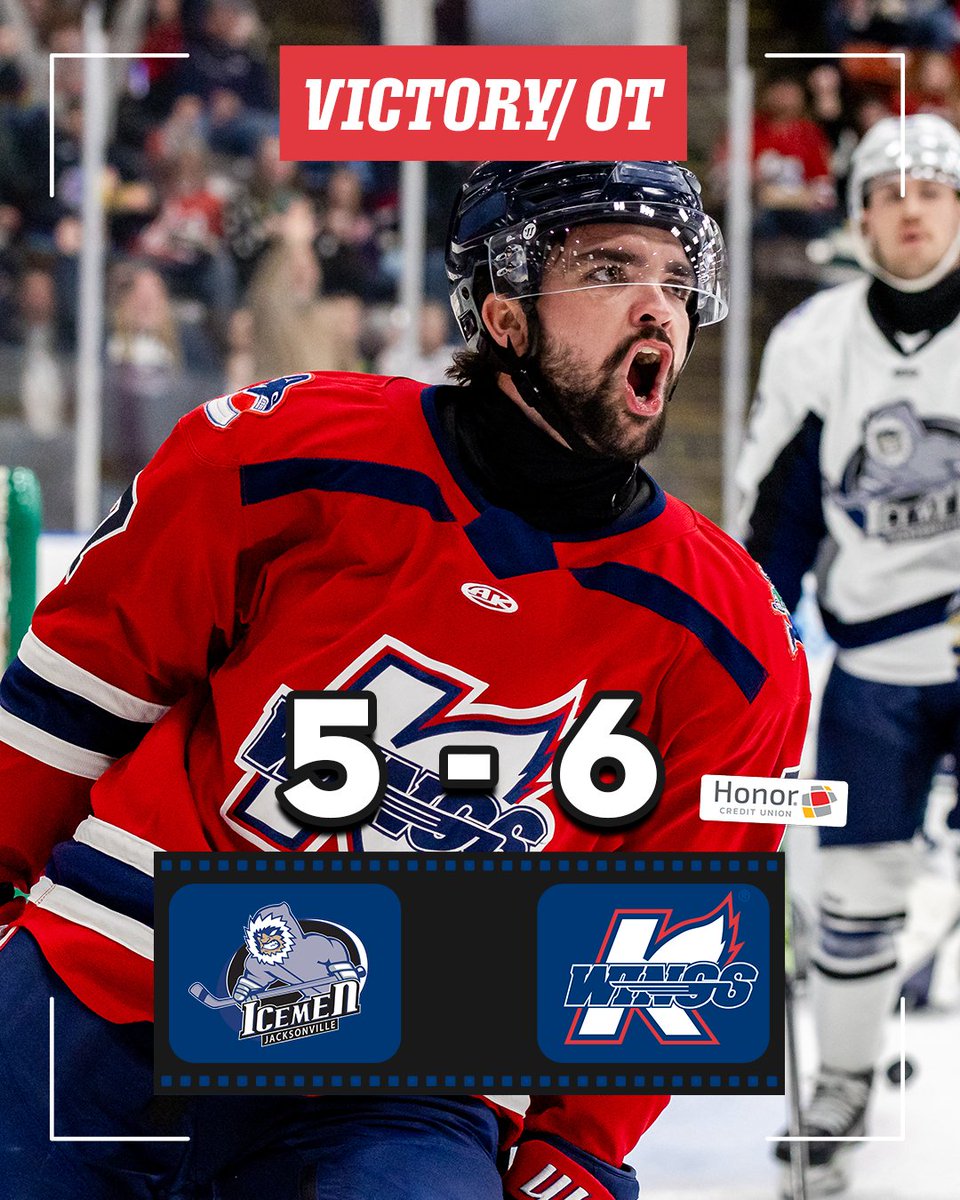 KalamazooWings's tweet image. K-Wings take game 1 in OT 😎
#OwnTheIce