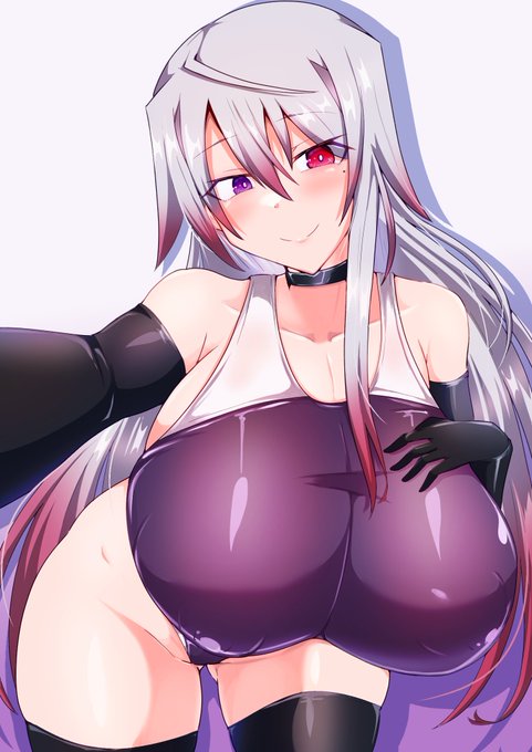 いいよね、競泳ニーソチョーカー長手袋…なうちのこぴくちゅあでっす 