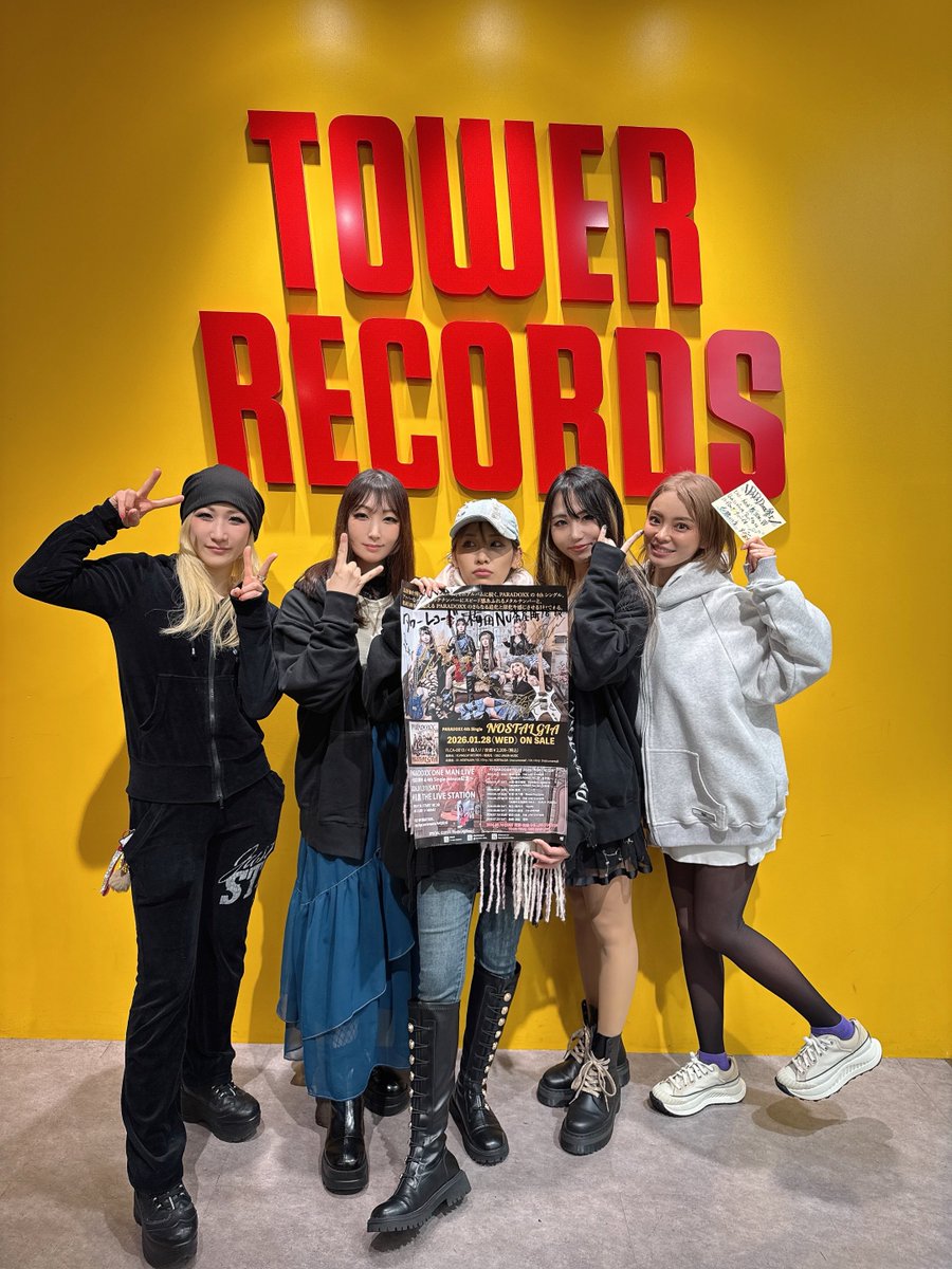 本日は大阪にてライブです🚗💨 タワーレコード梅田NU茶屋町店様にご