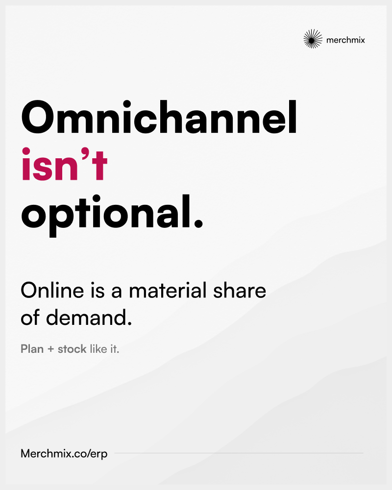 TheMerchmix's tweet photo. Omnichannel breaks teams when systems don’t reconcile.
Merchmix keeps store + online visibility connected so allocation and replenishment don’t fight the plan.
.
#Merchmix #RetailSystems #RetailSoftware #Omnichannel #TechInRetail https://t.co/dWrqs4zN6y
