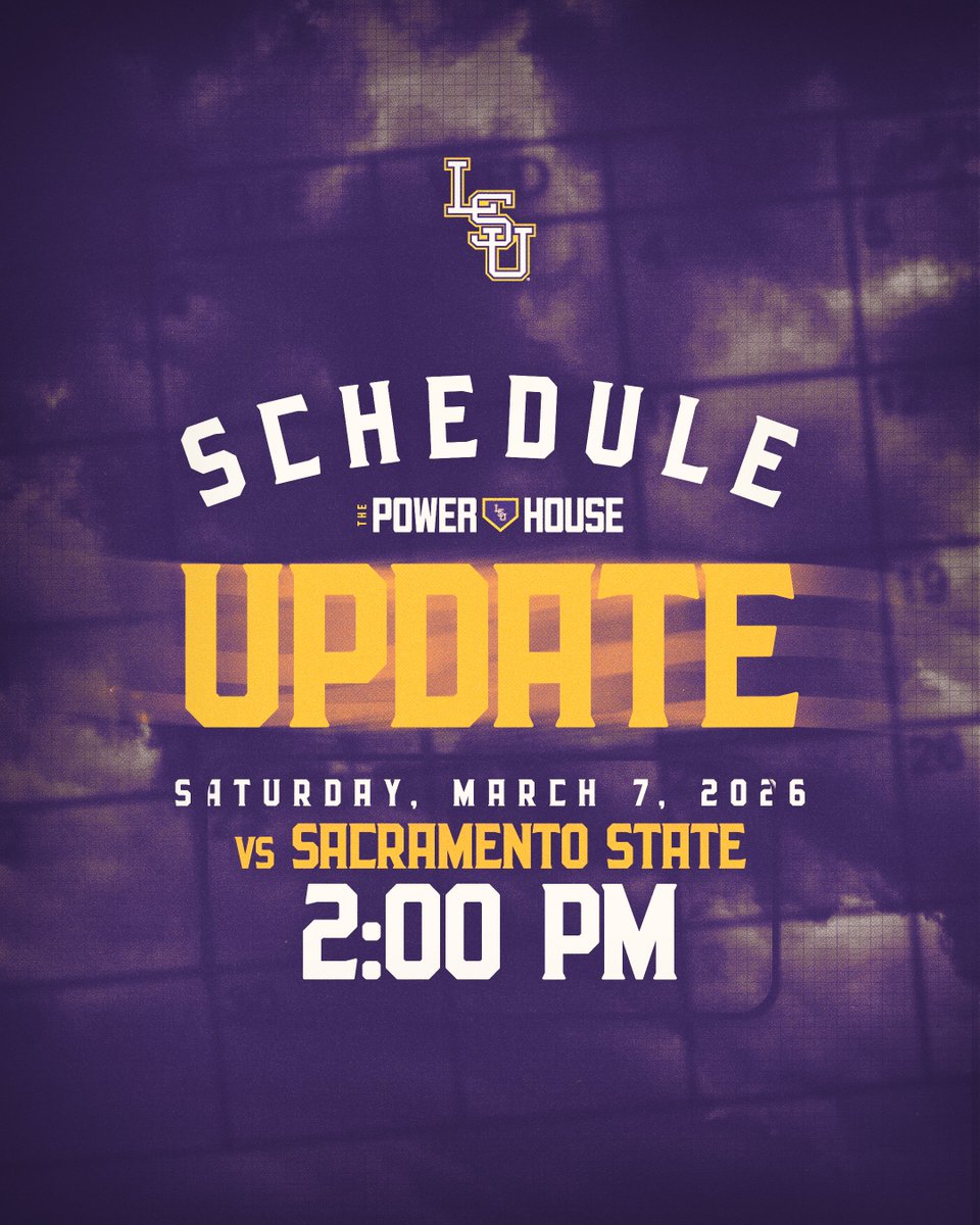 Due to inclement weather, tomorrow's game against Sacramento State has been moved to 2:00 p.m. CT