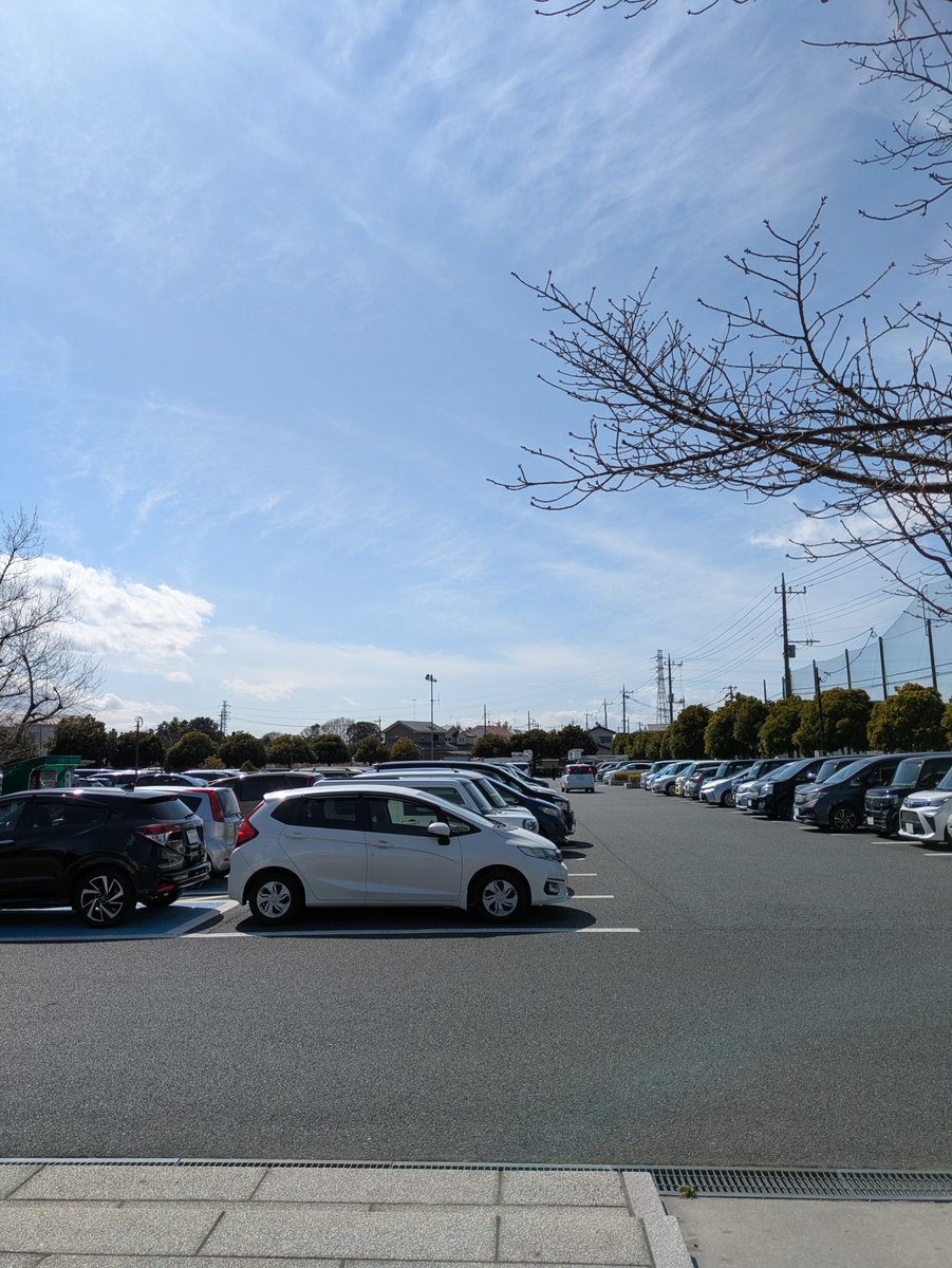 3月にはいって初めての土曜日
たくさんのご利用ありがとうございます。駐車場が混雑しています。ご利用予定の方はすこし早めにお越しいただいたほうがいいかもしれませせん。風もでてきました。どうぞお気をつけて🙂
#北本総合公園