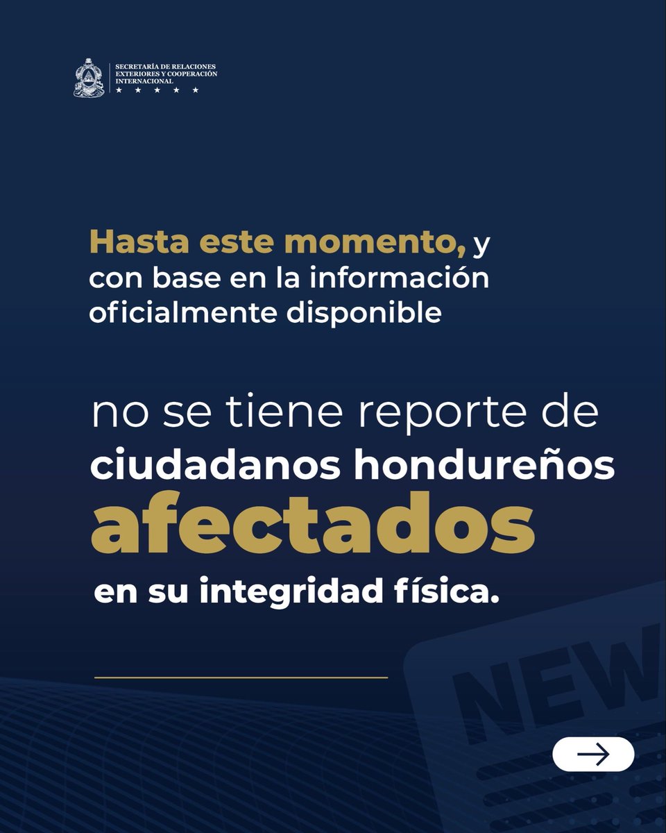 𝗖𝗢𝗠𝗨𝗡𝗜𝗖𝗔𝗗𝗢

𝗟𝗮 𝗦𝗲𝗰𝗿𝗲𝘁𝗮𝗿í𝗮 𝗱𝗲 𝗥𝗲𝗹𝗮𝗰𝗶𝗼𝗻𝗲𝘀 𝗘𝘅𝘁𝗲𝗿𝗶𝗼𝗿𝗲𝘀 𝘆 𝗖𝗼𝗼𝗽𝗲𝗿𝗮𝗰𝗶ó𝗻 𝗜𝗻𝘁𝗲𝗿𝗻𝗮𝗰𝗶𝗼𝗻𝗮𝗹 informa que 𝗺𝗮𝗻𝘁𝗶𝗲𝗻𝗲 𝘀𝗲𝗴𝘂𝗶𝗺𝗶𝗲𝗻𝘁𝗼 𝗽𝗲𝗿𝗺𝗮𝗻𝗲𝗻𝘁𝗲 𝗮 𝗹𝗮 𝘀𝗶𝘁𝘂𝗮𝗰𝗶ó𝗻 𝗱𝗲 𝘀𝗲𝗴𝘂𝗿𝗶𝗱𝗮𝗱 𝗲𝗻