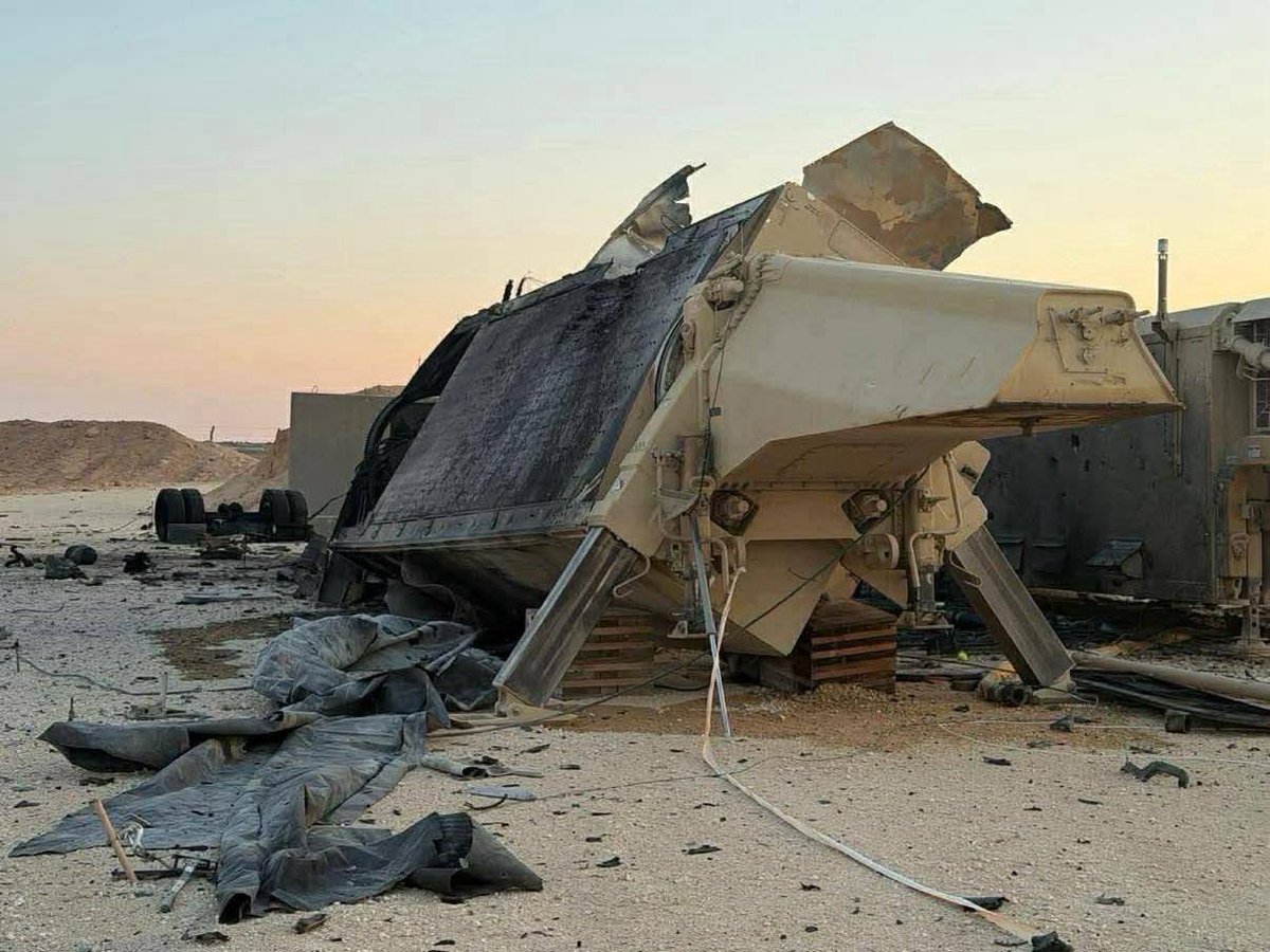 BREAKING: Visual confirmation of the destruction of the third AN/TPY-2 THAAD radar by Iran, in Muwaffaq As-Salti Airbase in Jordan

Two other AN/TPY-2 radars were already confirmed to be destroyed; one in Saudi Arabia and one in the UAE.