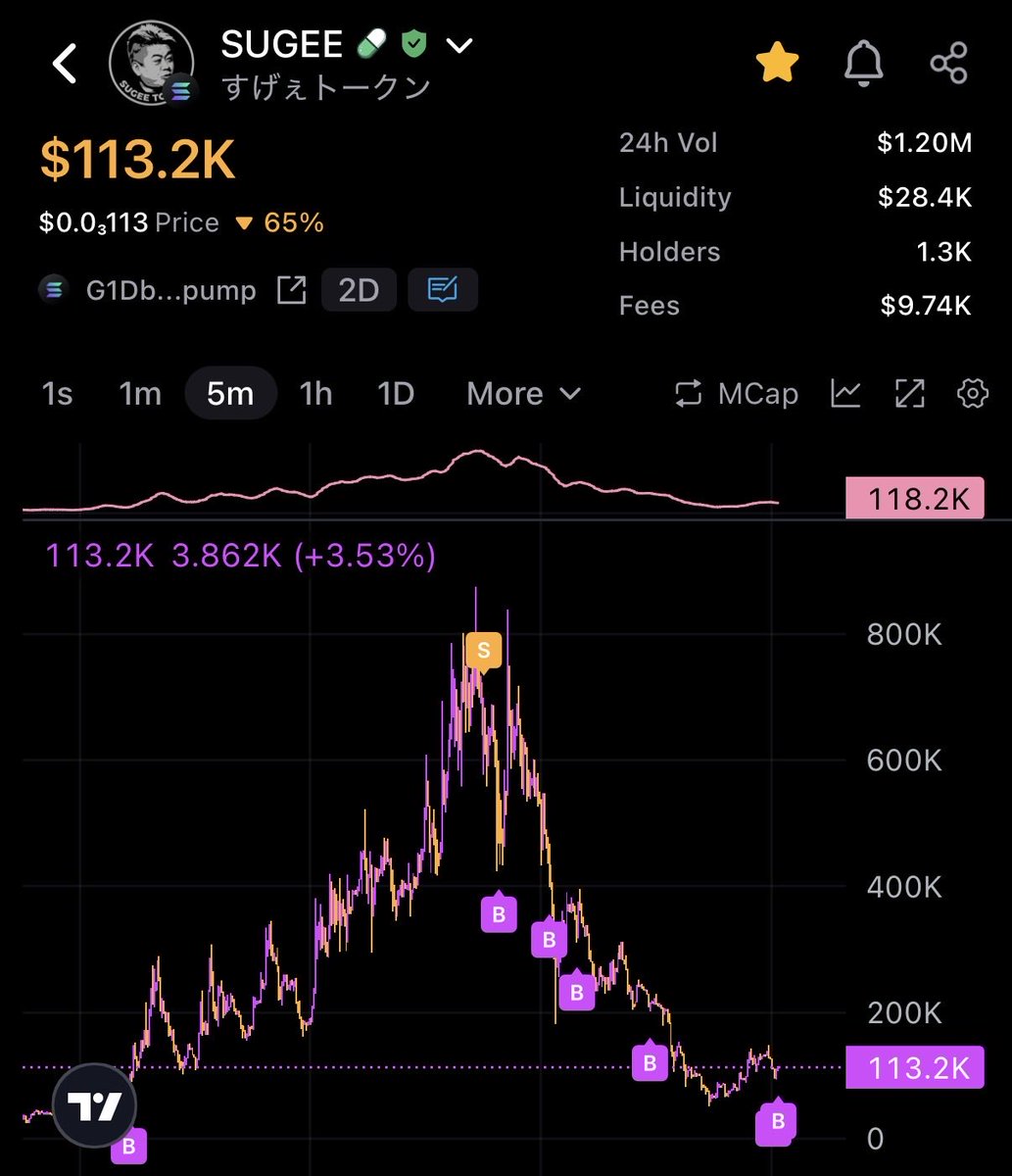 $SUGEE すげぇトークンすげぇ下がったけど積み続けてる

狙ってるなら今が押し目かお終いかw