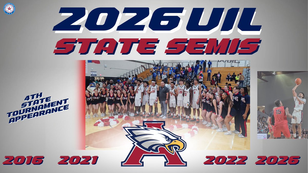 📸: <a href="/AHS_Eagle_BBall/">AtascocitaBasketball</a> is heading to the UIL State Tournament for the 4th time in program history and first since 2022. 

The Eagles have soared to the State Semifinals!! #UILState