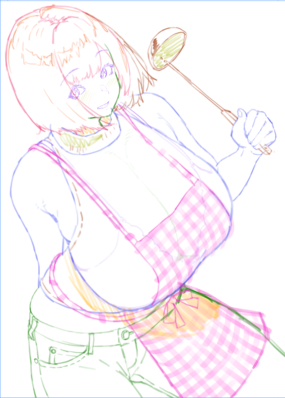 新作に合わせて次回作の予告出したいんだけど
下描きしか出来てない
なんとかなれー 