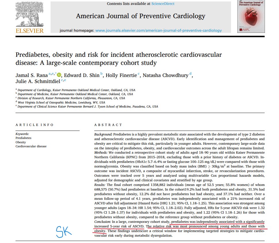 Prediabetes + Obesity: A Silent Setup for Heart Attack &amp; Stroke

Many people think prediabetes is harmless because it is “not yet diabetes.”
But research increasingly shows that vascular damage begins much earlier, even before diabetes develops.

🔴Prediabetes already increases