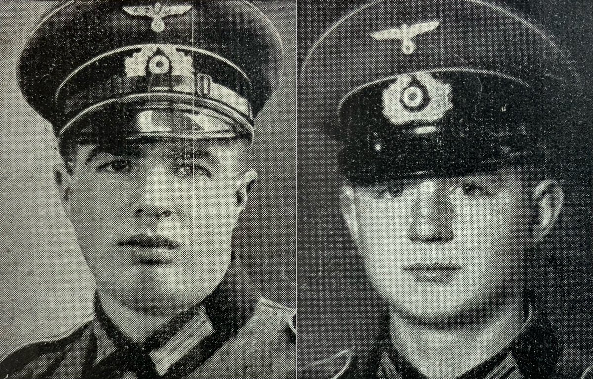 NieMehrKrieg's tweet image. „Aufs Herz preßt bebend sich die Hand,
Du nahmst uns viel, o Vaterland!“

Die Brüder Hans und Ludwig Brandstetter stammten von einem Bauernhof bei Pfarrkirchen in Niederbayern. Hans fiel am 7. März 1943 an der Ostfront, Ludwig starb kurz nach Kriegsende in russischer