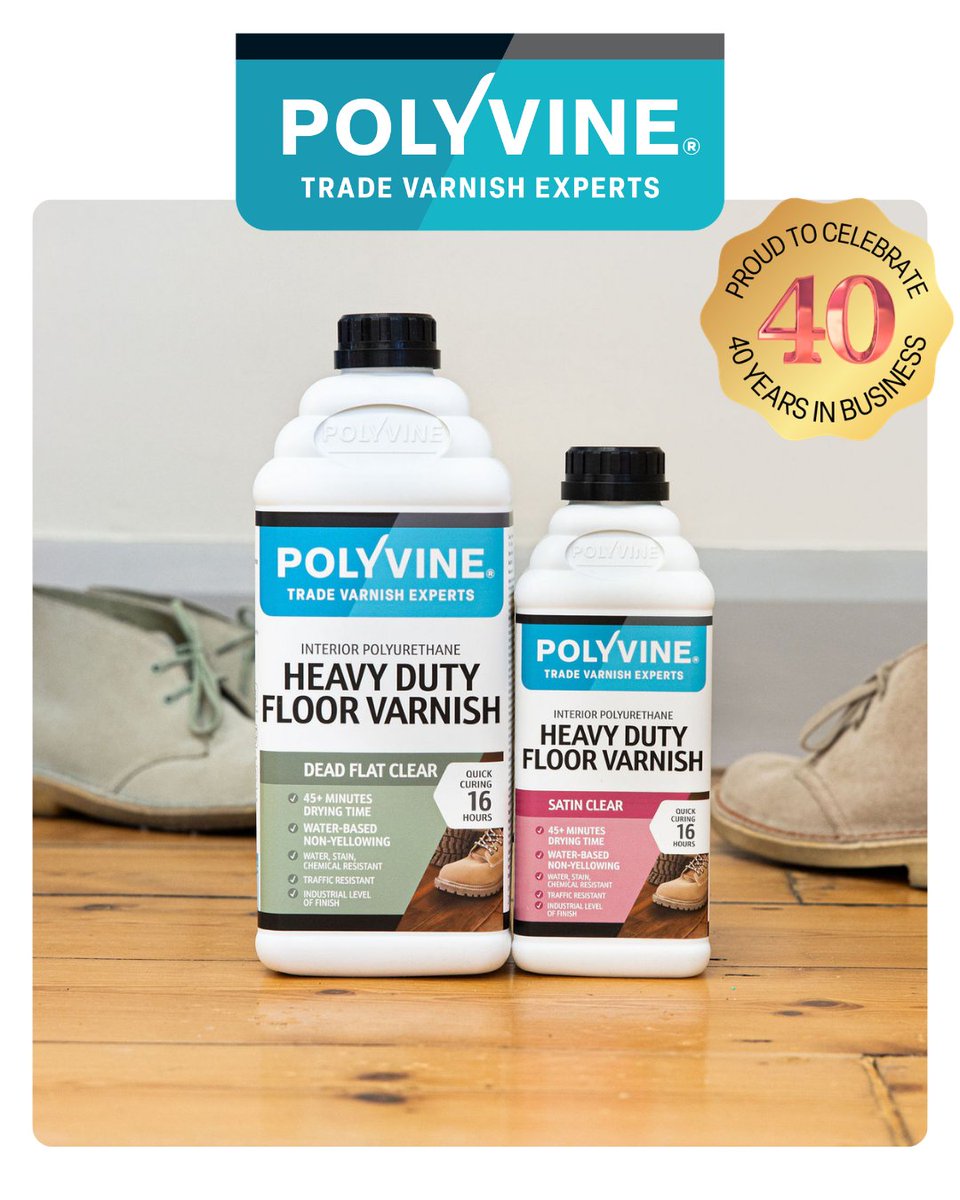 Polyvine's tweet image. Ending the week saying goodbye to the 40th birthday celebrations, and grateful to be able to say Polyvine Ltd is 40 years old!

Here's to the next 40! 🥂

#polyvine #polyvinevarnish #40thbirthday #polyvine40
