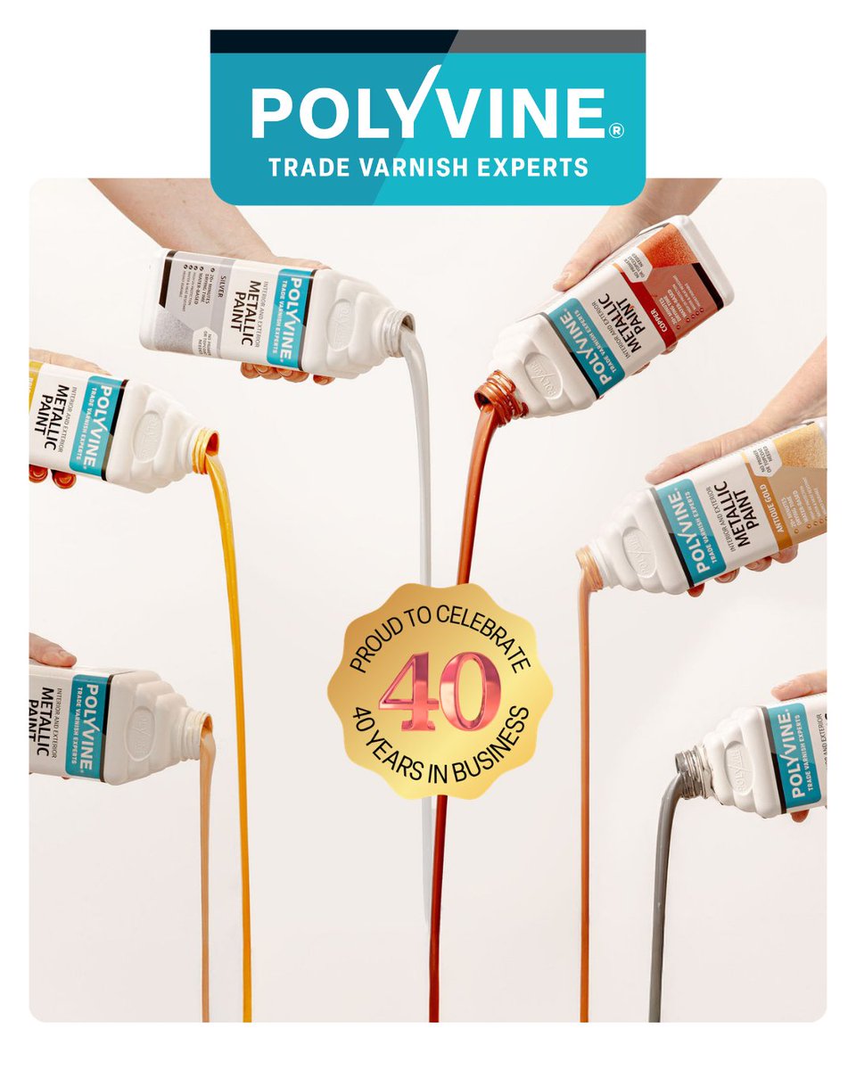 Polyvine's tweet image. Ending the week saying goodbye to the 40th birthday celebrations, and grateful to be able to say Polyvine Ltd is 40 years old!

Here's to the next 40! 🥂

#polyvine #polyvinevarnish #40thbirthday #polyvine40