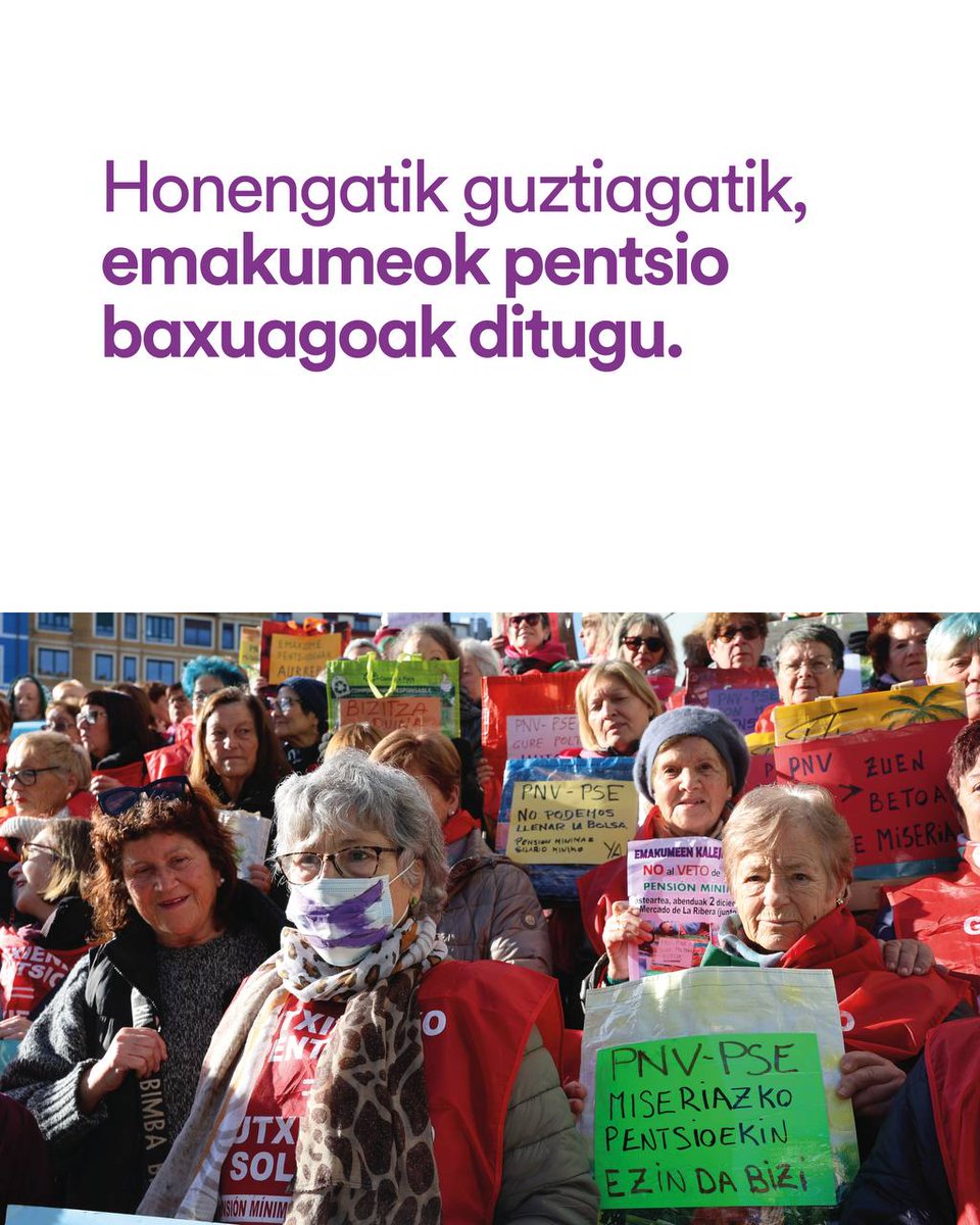 Feminismoa urrunegi joan dela diotenen aurrean, eskubideak, duintasuna eta borroka feminista aldarrikatzen jarraituko dugu. Ez delako etsitzeko unea.

Duintasunarekin #BatEgin!
(1/2)