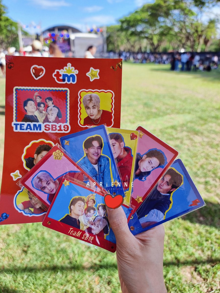 APRiENNEforJOSH's tweet photo. TM Photocards and sticker ❤️💙
Thank you, Ninang @tmtambayan 

#SB19 @SB19Official
#TM2geder5ever https://t.co/7QO29A51AV