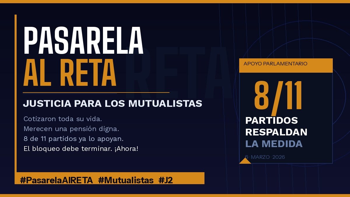 ✊ La #PasarelaAlRETA tiene respaldo parlamentario. Tiene apoyo ciudadano. Lo único que falta es voluntad política. Por los mutualistas que no pueden más: ¡AHORA! #Pasarela1x1AlRetaParaTodos