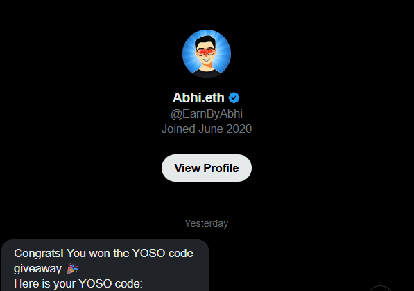 forgeronchain's tweet photo. Thankss a lot @EarnByAbhi for giving me @yososocial access code.

You are one of my fav creator in this space and the most honest too. Thanks for all the guides again and helping the community as always bro. ❤️ https://t.co/D5gOscUjjL
