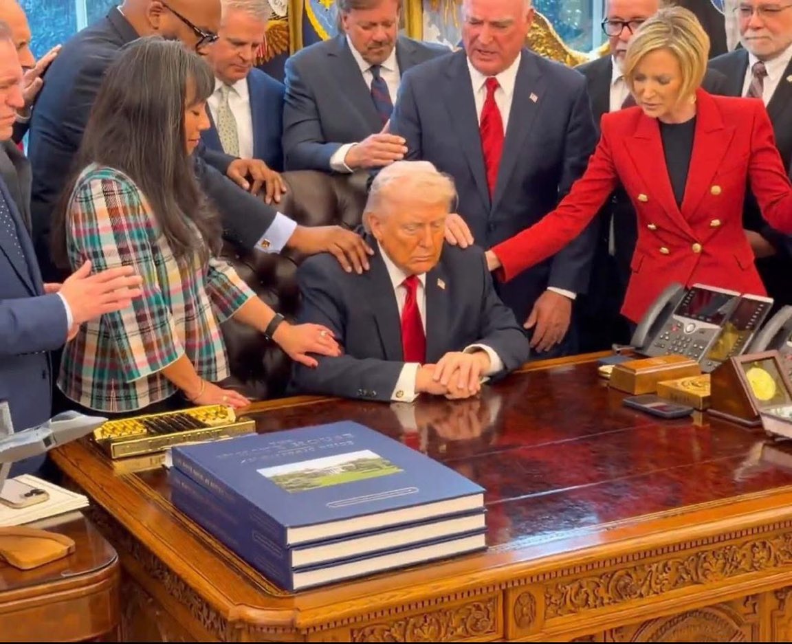When you see this &amp; with his priest-like declamatory speech inflection, they all clearly think he's some kind of god. They are all insane.