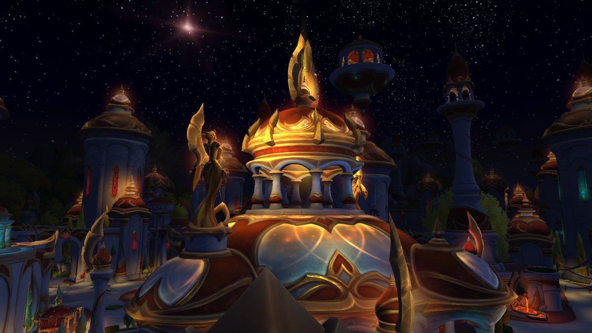 argirisktr's tweet photo. Silvermoon + Inky Black Potion = A masterpiece.
This is how the city was meant to be seen.I believe I'm not the only one who thinks it looks 10x better like this!
@HrwInhMathews @Warcraft 
#WorldofWarcraft #Warcraft #Silvermoon #Midlight https://t.co/EEBd2QRjx3