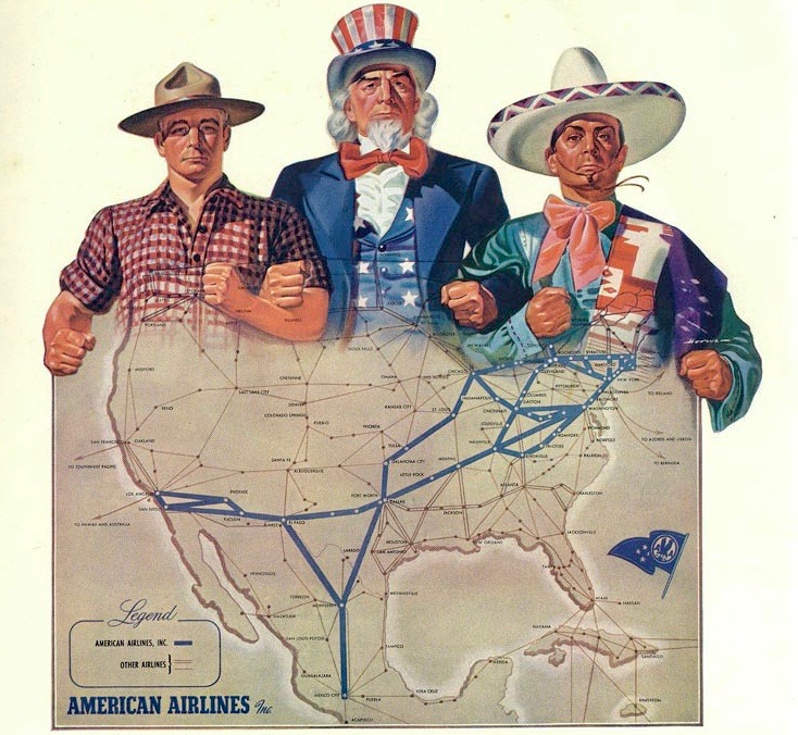 LRonLacy's tweet photo. #illustration #illustrationart #TheAllies #WW2 #UnitedStates #Mexico #Canada #NorthAmerica #airlines #airtravel #personifications https://t.co/3XiXr9r9Iy