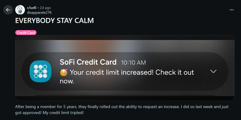 insiderinvests's tweet photo. $SoFi is increasing peoples credit limit

This is bullish https://t.co/x29khzObX8