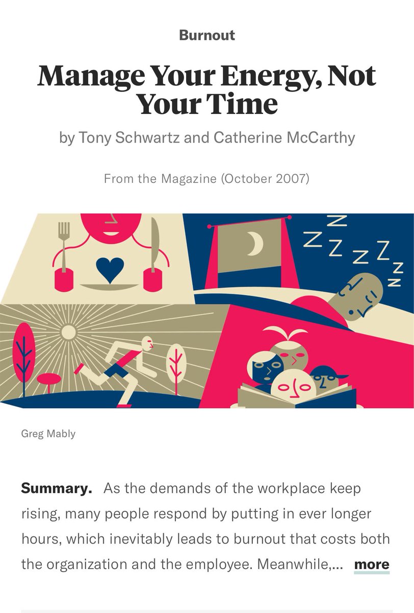 ถ้าอยากเปลี่ยนชีวิตลอง Manage Your Energy, Not Your Time

🔋 4 รากของ Energy ที่ต้องบริหารจัดการ

Physical:ให้ทำงานตามนาฬิกาชีวิต ให้รู้จักร่างกาบตัวเอง

Emotional : บริหารอารมณ์

Mental: บริหาร Focus

ด้านจิตวิญญาณ (Spiritual): คือการรู้ว่าเราทำสิ่งนี้ไป "เพื่ออะไร" (Purpose)