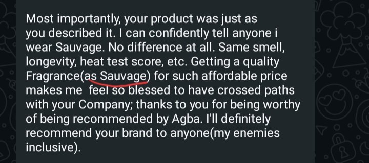 auradivinum's tweet photo. One perfume that has gotten us many complimemts and recommendations - SAUVAGE (recreated).

There's NON of our customers that has bought sauvage dior, or sauvage dior elixir, that'd not come to say they love what they got. NON! 

A literal compliment magnet!
This perfume is a pure definition of presence. It arrives before you do, and stays even after you've gone. 

Normal price: 65,000
ANNIVERSARY SALES PRICE: 55,500

VERY LIMITED BOTTLES AVAILABLE.

To shop, kindly send a dm or WhatsApp message @ https://t.co/hB5bLgkQOf

Kindly note: Perfume is the recreated version of the iconic sauvage elixir perfume. Same scent, sillage and longevity.
This is NOT a foreign made product. It is recreated by @auradivinum fragrance house limited, Nigeria.