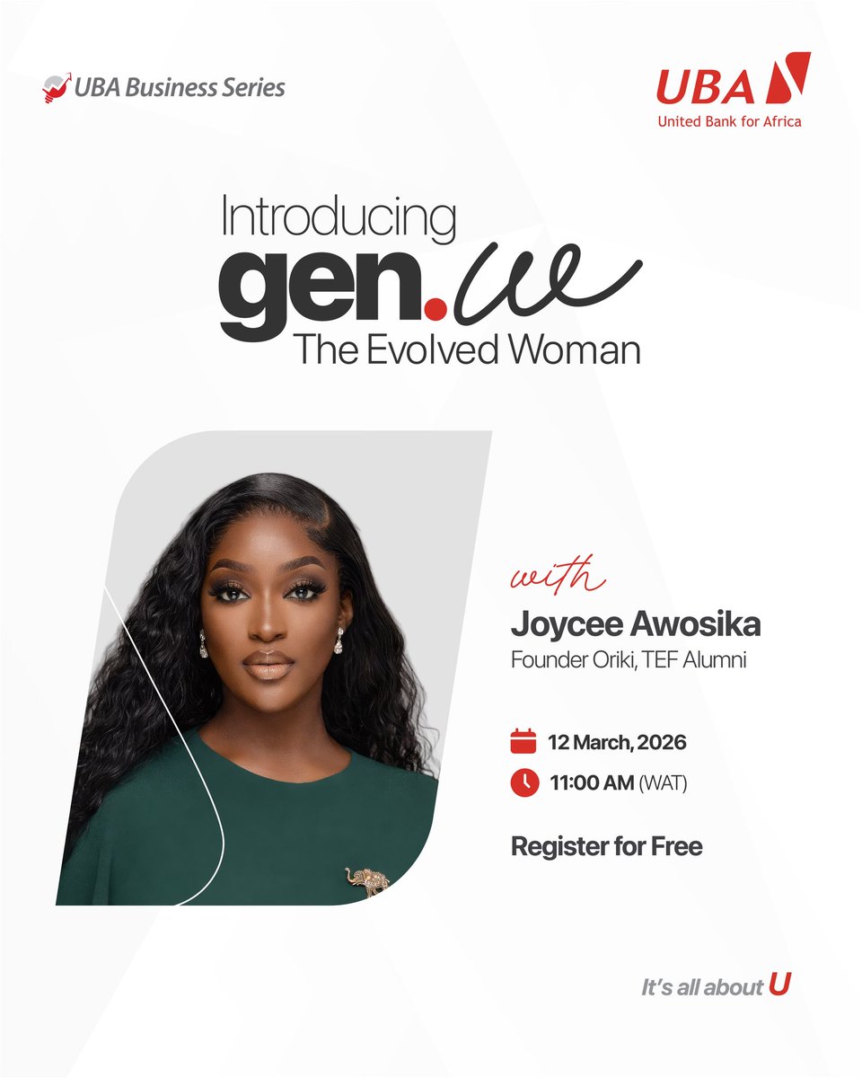 Remi_AFR's tweet photo. One thing about the New Generation Woman: she is not waiting for a seat at the table anymore.
She is building the table, the room, and the institution that will outlive her.
Thatโs the kind of thinking we need more of. #UBAGenW https://t.co/nSpaC3rwiZ