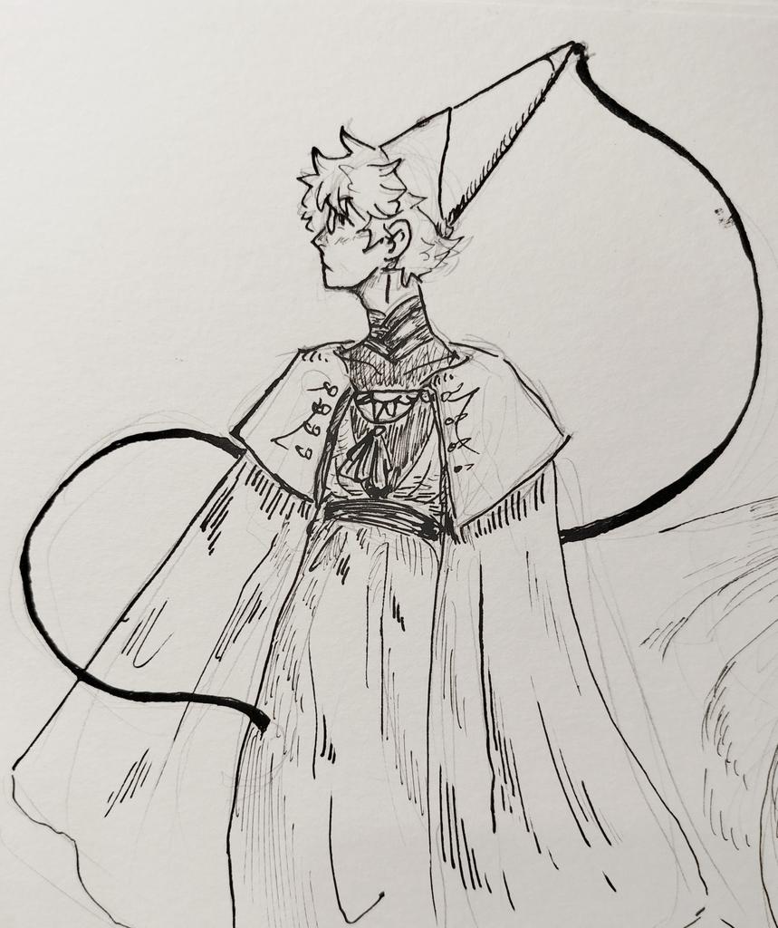 tea_head_'s tweet photo. Ink still feels kinda messed up but I really wanted to try....

#wha #witchhatatelier #qifrey https://t.co/dLn7gYptLY