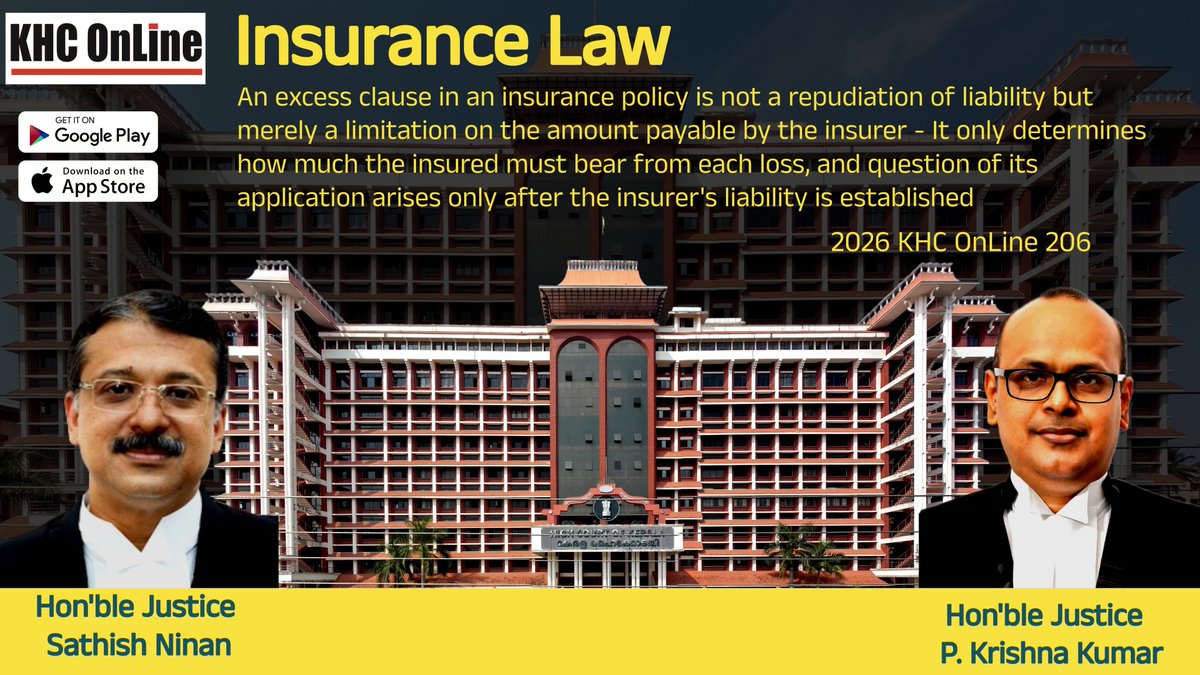 khconline1's tweet image. #InsuranceLaw #ExcessClause #InsurancePolicy #InsurerLiability #InsuranceClaims #LegalUpdates