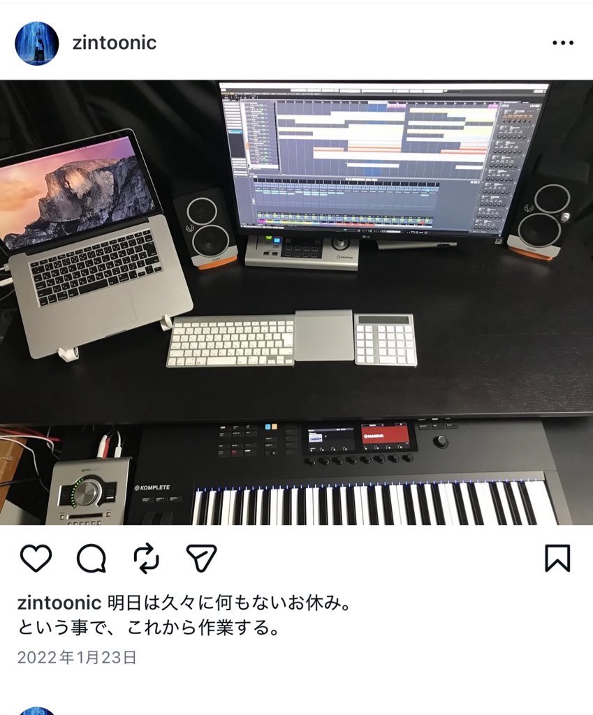 P1Cub's tweet photo. また、イラストの自作発言に加えて、ボカロpの方の部屋の写真も自分の作業部屋として無断転載されております。

元の投稿や証拠の画像を載せておきます。

関係者の方やご本人に届くよう、拡散していただけると助かります。
自作発言者はトーマと言うボカロpでミリオン達成しているらしいです。 https://t.co/qYX4Cm2dvC