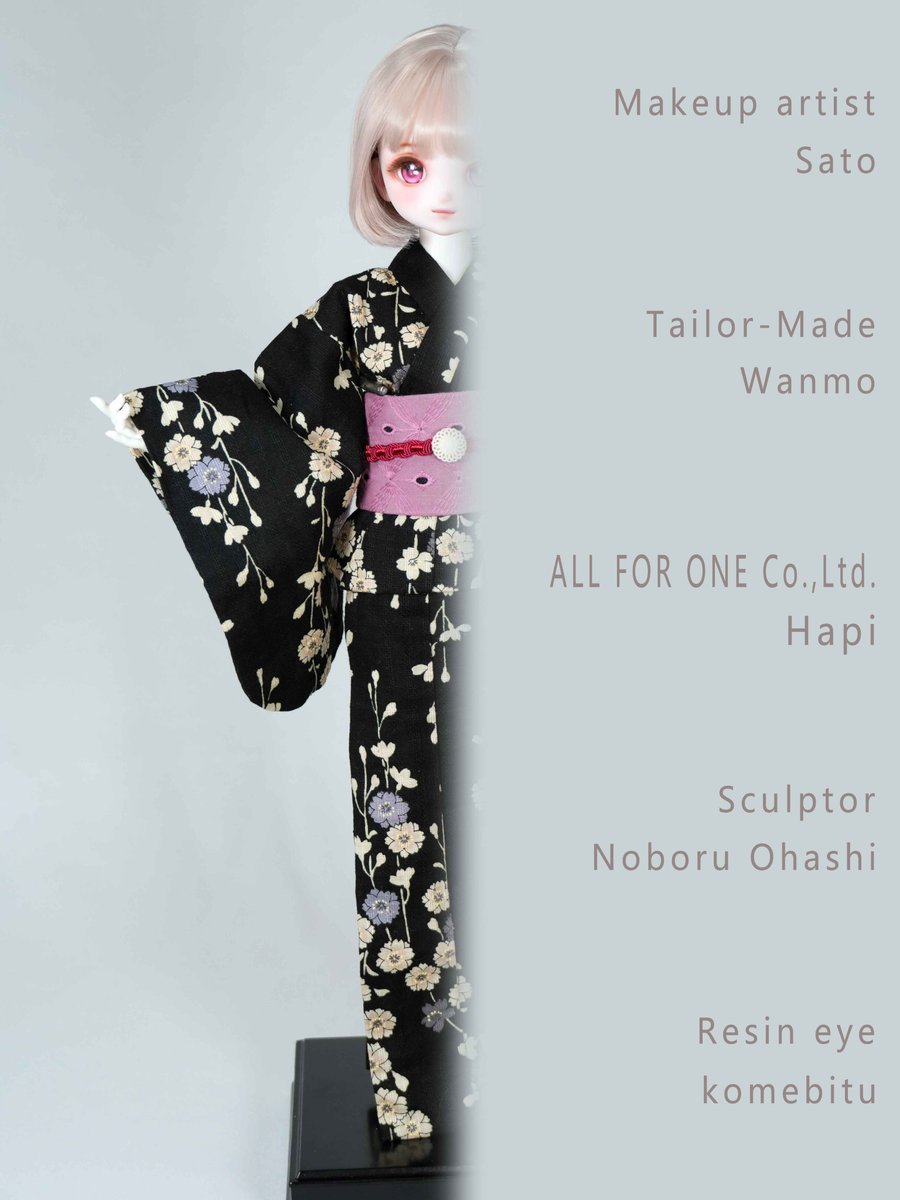皆様こんにちは✨
4月19日（日）I・Doll West VOL.43にて
展示・お迎えいただけます弊社オリジナルドール
hapi / はぴ のご紹介です🎊
#ALL_FOR_ONE_Doll
メイク/さと様 #mellow_makeup
お着物/わんも様 #Wanmo_satindoll
レジンアイ/komebitu様 #kome瞳