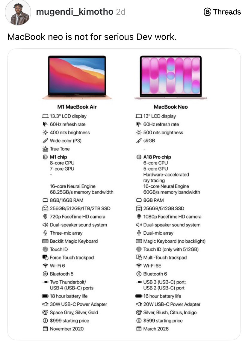 magnificent_dev's tweet image. It’s basically a big iPhone with a MacBook shell. Well said . Mostly targeting Chromebooks users I think