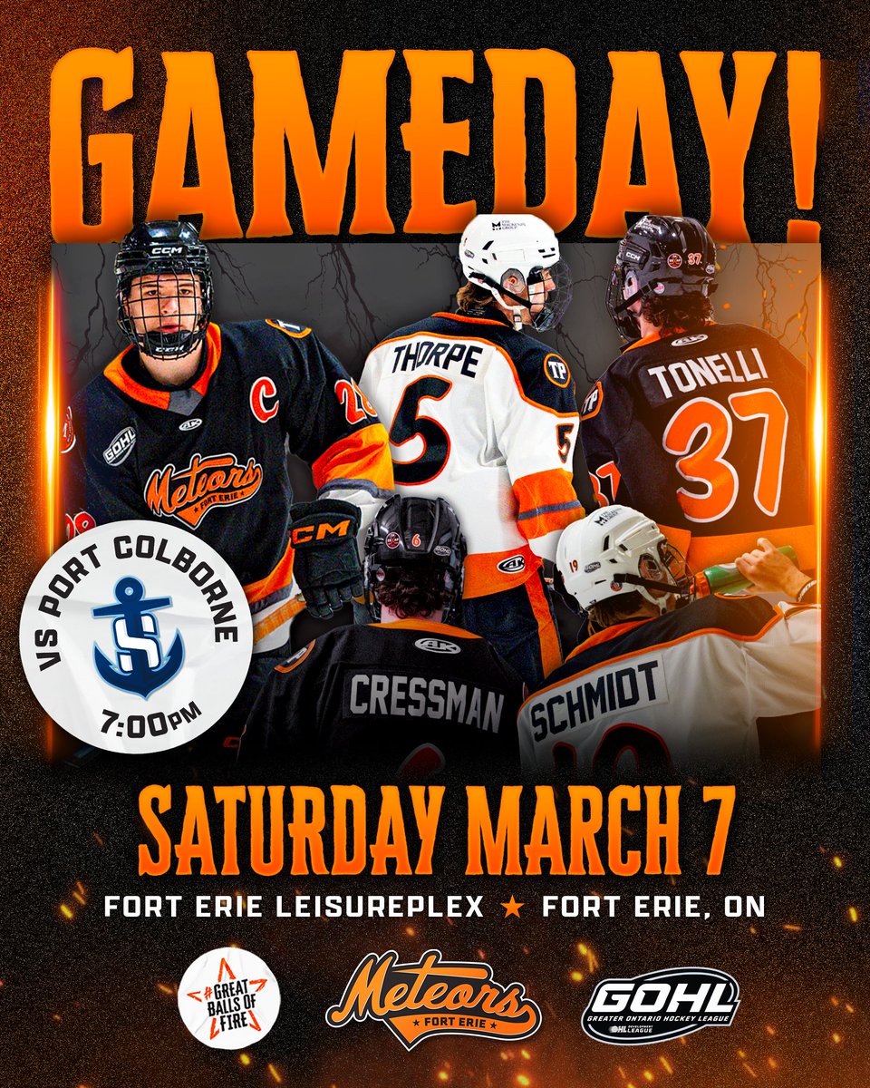 FEMeteors's tweet photo. Time to celebrate the careers of 5 great Meteors. 

#GreatBallsOfFire☄️ | @GOHLHockey https://t.co/iPeapqE5o9