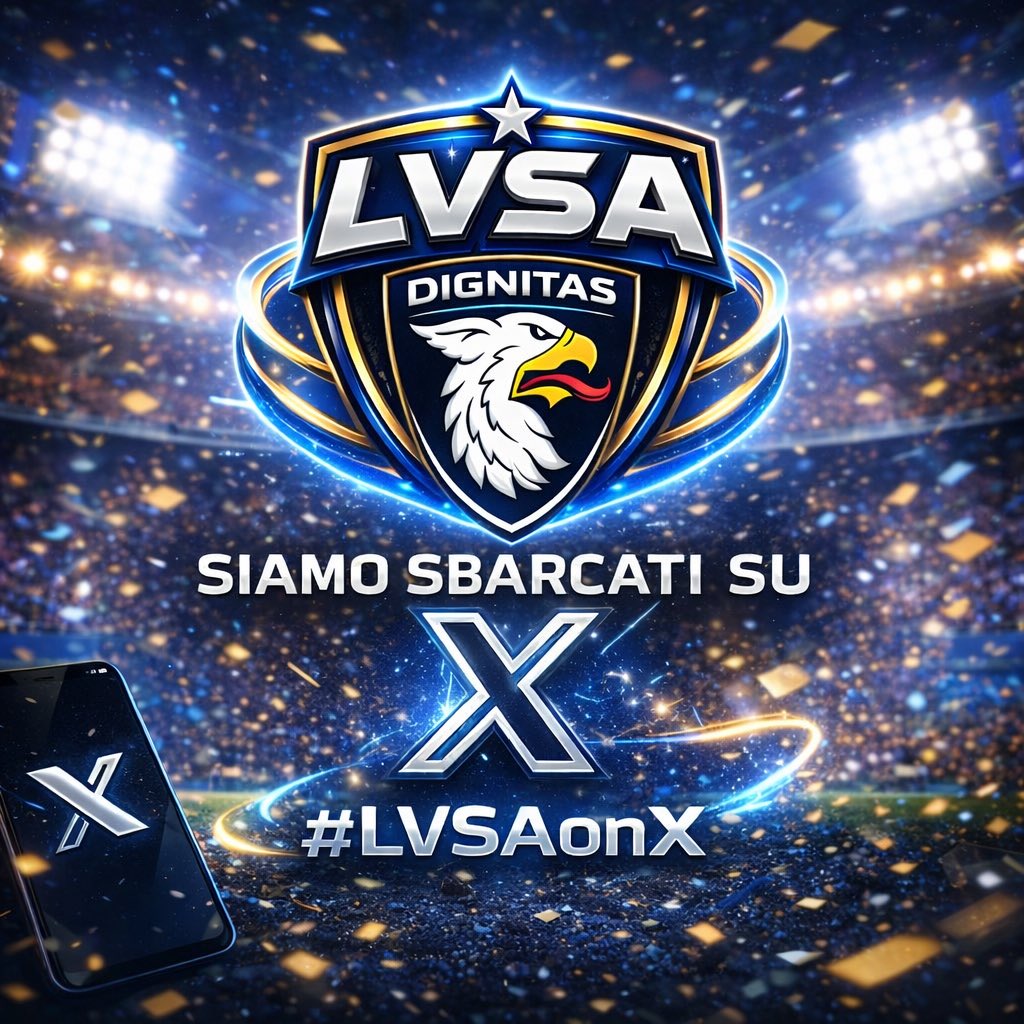 LvsaFc's tweet photo. Siamo ufficialmente su @X! #LVSA #LVSADignitas #LVSAonX #WeAreLVSA #Dignitas #Esports #GamingCommunity #EsportsTeam #CompetitiveGaming #ProGaming #FollowUs #NewOnX #JoinTheJourney #StayTuned #RoadToVictory https://t.co/TMbzV71xBB