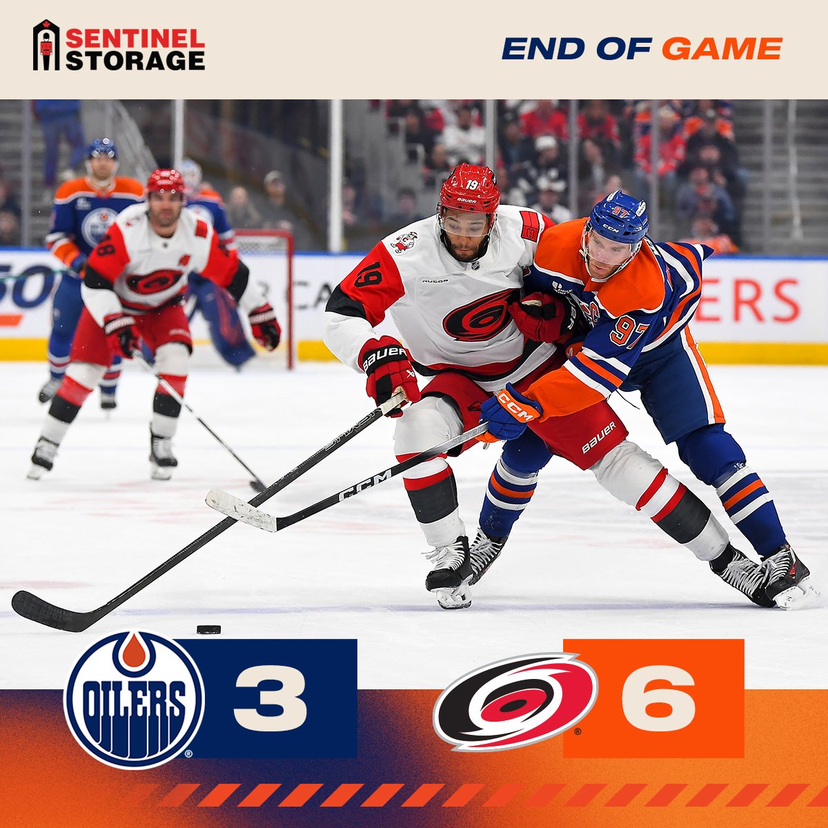 EdmontonOilers's tweet image. The #Oilers split the homestand &amp;amp; will play in Vegas on Sunday.

@SentinelStorage | #LetsGoOilers