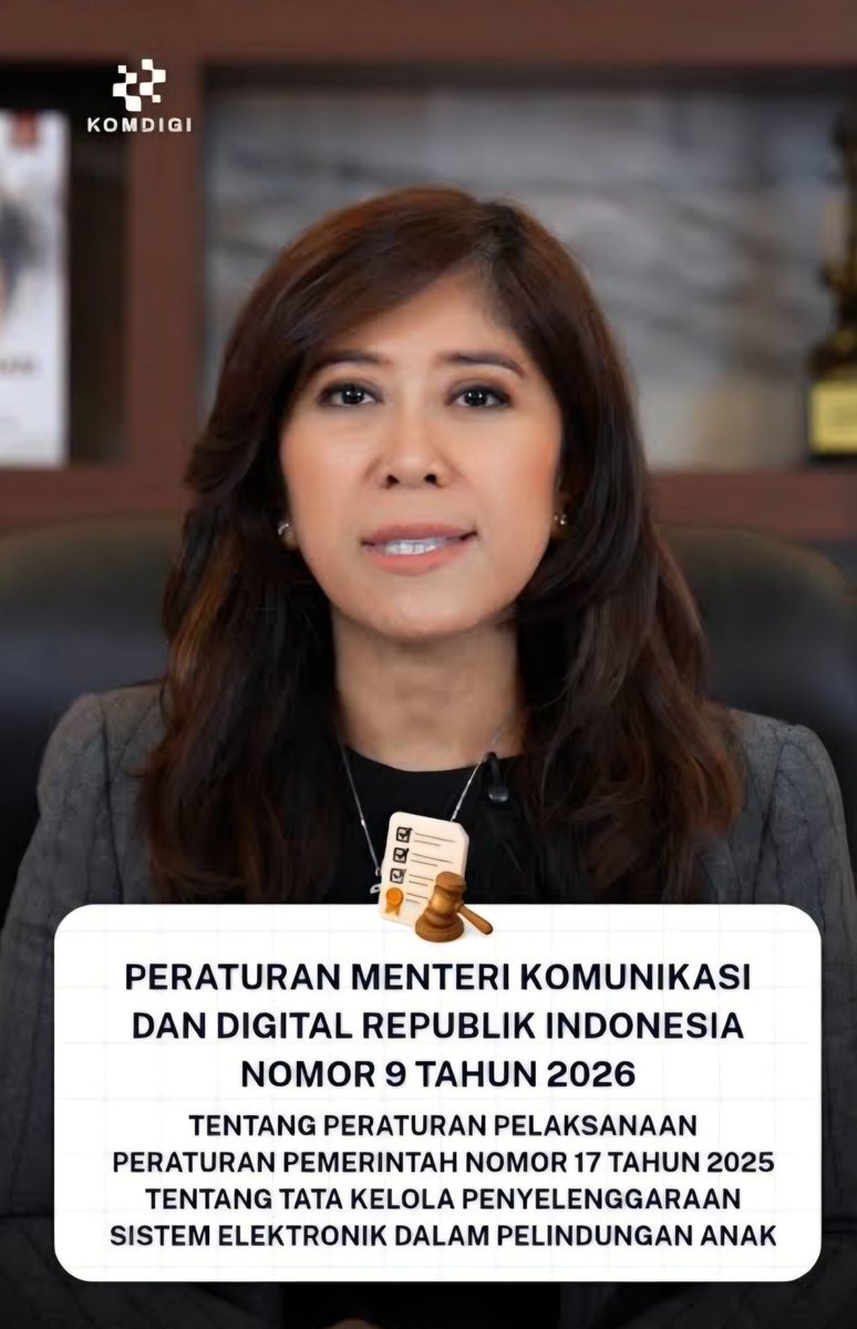 RiadiMazz's tweet photo. Anak dibawah umur 16 tahun tidak dapat memiliki akun pada platform berisiko tinggi.
Implementasi dilakukan secara bertahap  seperti youtube, Tiktok, Facebook, Instagram, Threa, X,  Bigo Live san Roblox

#adiksi #komdigi #anakindonesia  #fypシviral https://t.co/1zkrdqtO7c