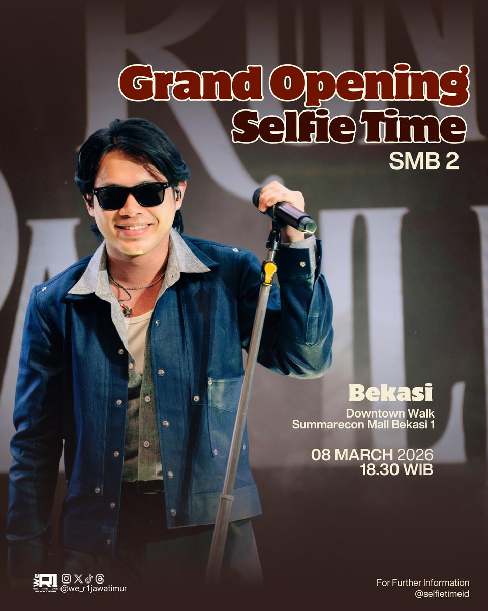 we_r1jawatimur's tweet photo. Yuhuu weekend ini nonton Rony teross 🤩
Dari Cibubur lanjut Bekasi, gass ramaikan Grand Opening @selfietimeid SMB 2 di SMB 1 Bekasi geng🔥

#ROnUpdate #RonyParulian #RahasiaPertama https://t.co/Q1WtHVDyFq